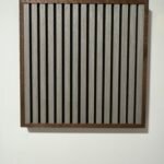 Vertical striped wall art panel