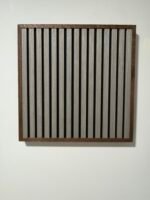 Vertical striped wall art panel