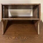 RACK 4U Angled Desktop with Solid Baltic Birch Plywood, Brown Oak, Assembly Required