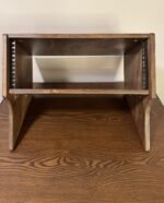 RACK 4U Angled Desktop with Solid Baltic Birch Plywood, Brown Oak, Assembly Required