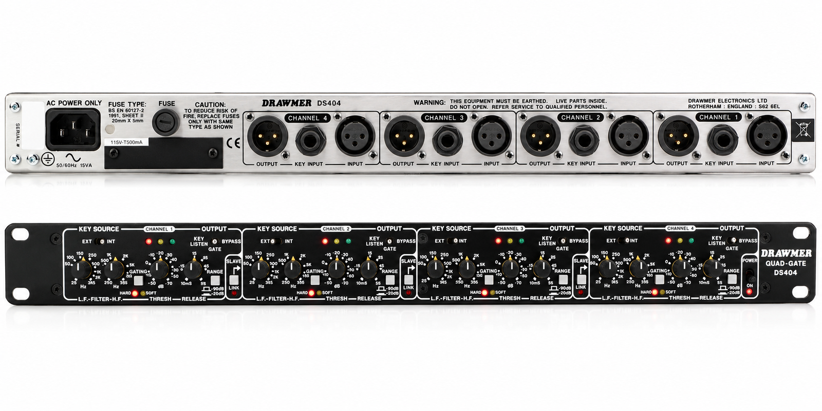 Drawmer DS 404 Drawmer DS404 Quad Gate – Professional 4-Channel Noise Gate | Used | Made in UK - Image 1
